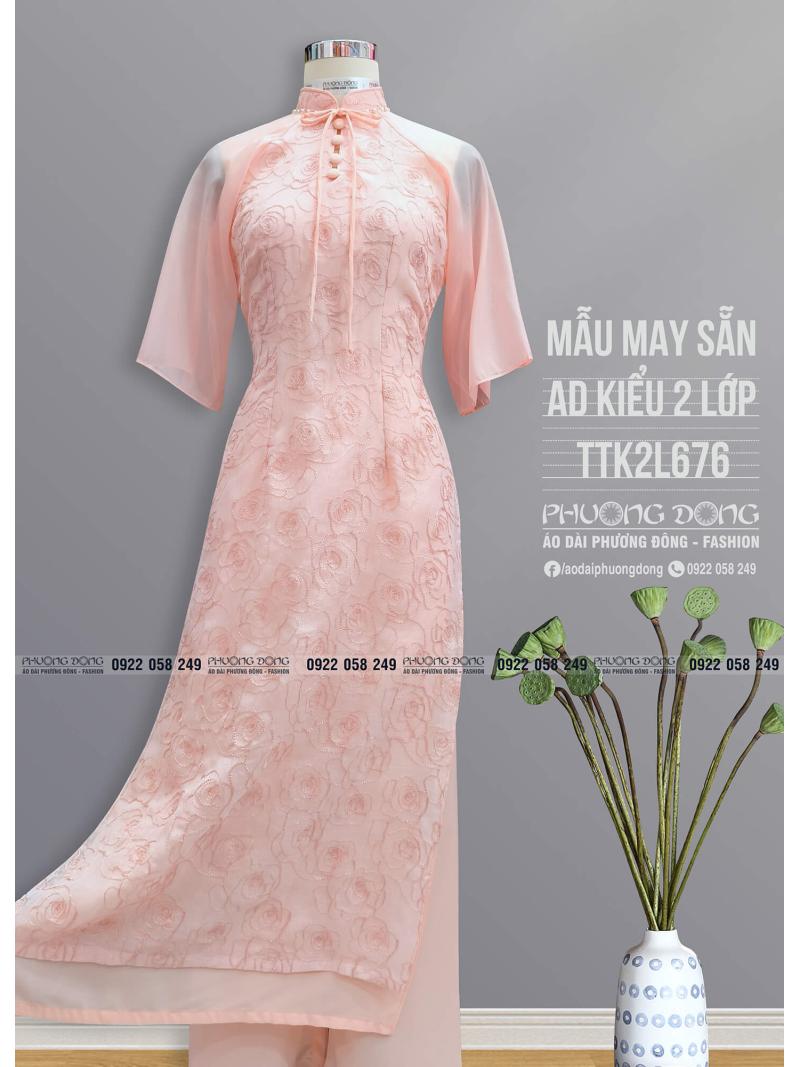 Áo Dài Phom Trẻ 2 Lớp 4 Tà TTK2L676